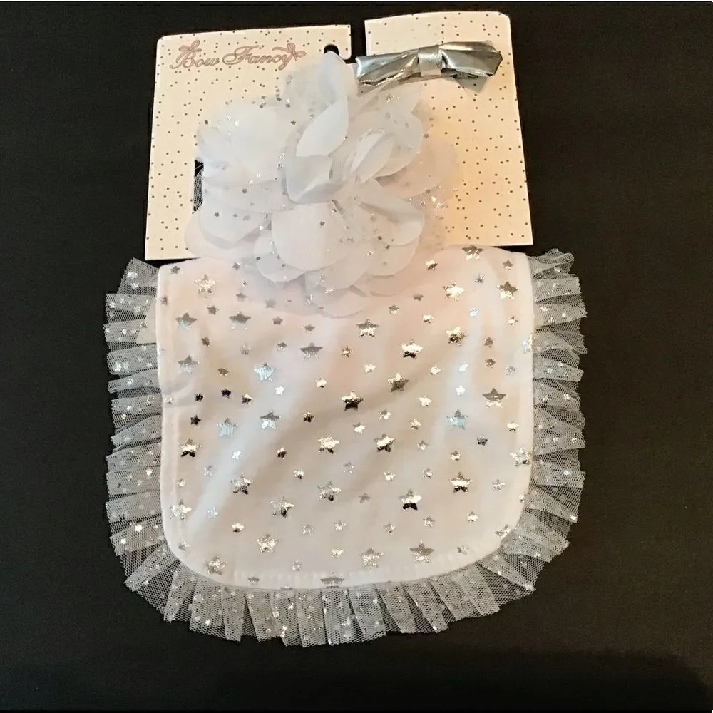 High Fashion Baby bib, head band and bow tie set